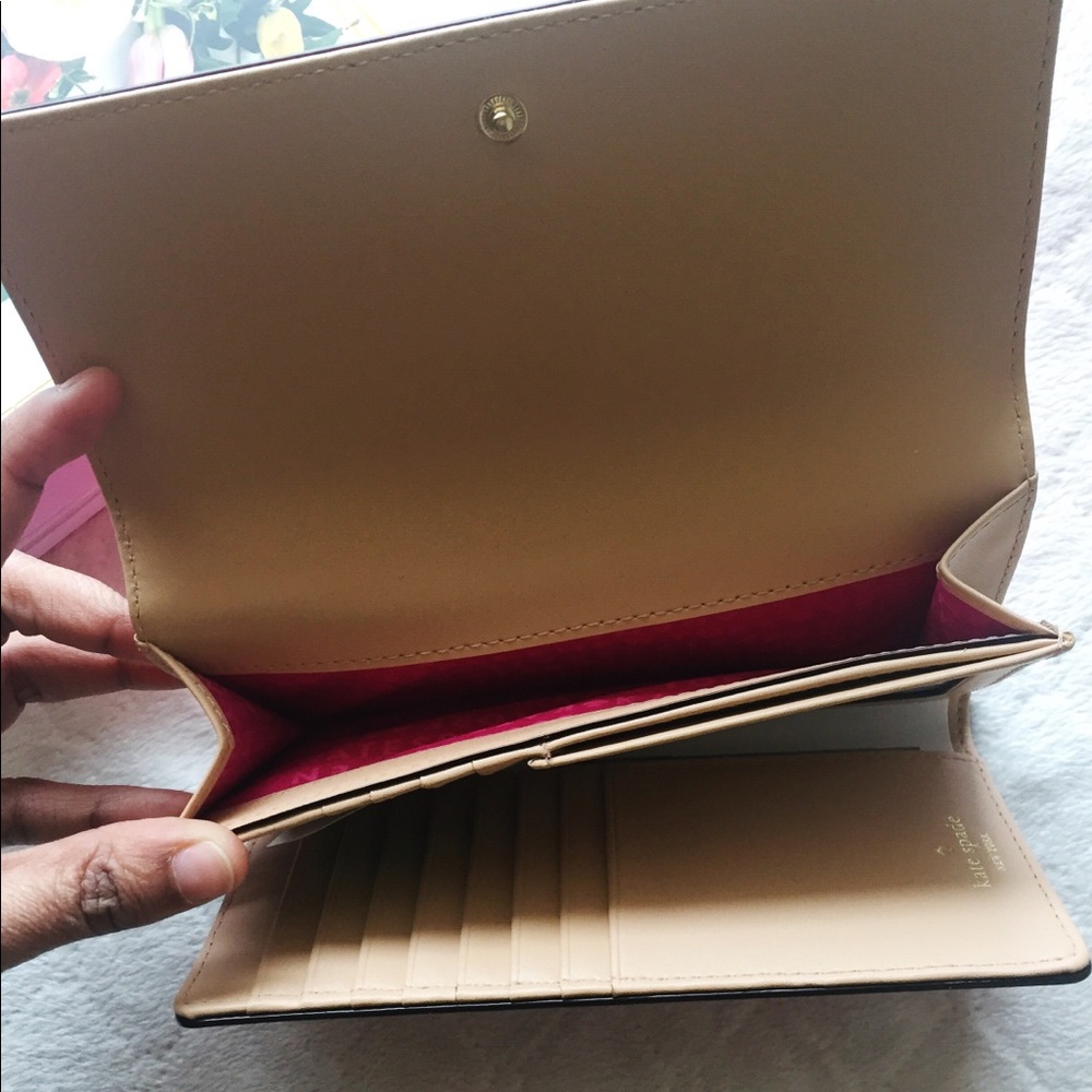 Kate Spade Grand Street Nika pink trifold wallet - Picture 3 of 4